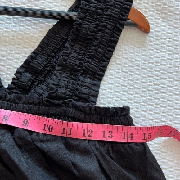 Everlane The Smocked Linen Shift Dress: Black NWT - Picture 10 of 16